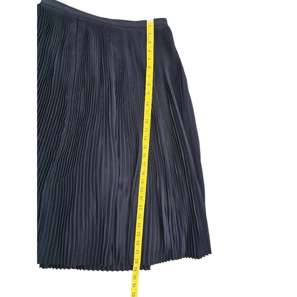 Calvin Klein Womens Pleated A-Line Skirt Navy Size 2 Knee Length Lightweight - Picture 5 of 5